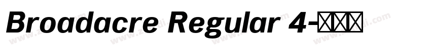Broadacre Regular 4字体转换
